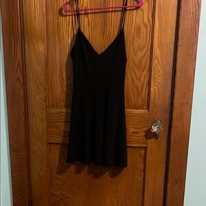 Elegant Black Spaghetti Strap Dress